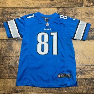 Detroit Lions Calvin Johnson 81 Youth Nike NFL Jersey Blue Medium M